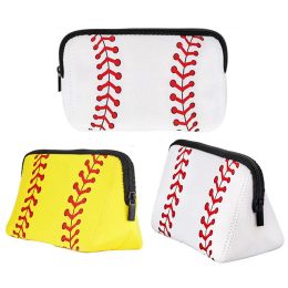 Neoprene Baseball Cosmetic Bag Party Favour Printing Portable Travel Storage Bag Creative Birthday Gift LL