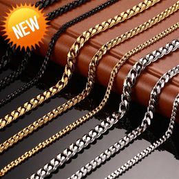 Fashion Jewel Stainless steel designer Necklace Men Necklaces women necklace 18k gold Titanium Chains Necklace man luxury chains N256K