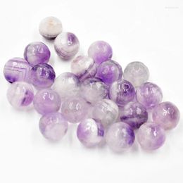Beads FLTMRH Round Mixed Purple Colour Amethysts Natural Stone Diy Bracelet Necklace For Jewellery Making
