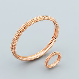 18k ouro rosa diamante pulseira pulseira de prata designer pulseira conjunto de jóias femme conjunto mulheres homens casal pulseiras jewlery correntes presentes de festa de cobre casamento