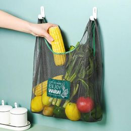 Storage Bags Wall-Mounted Bag Kitchen Organisers Multifunctional Fruit And Vegetable Net Onion Hanging