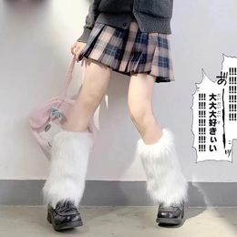 Women Socks Faux Fur Foot Warmers Kawaii Girls' Fashion Plush Legging Sexy Women's Pile Up Autumn Winter Cold Resistant