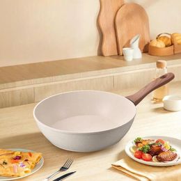 Pans 20cm/24cm/26cm/28cm Wheat Rice Stone Non Stick/Flat Bottom/Fry Pan Kitchen Outdoor Camping And Picnic