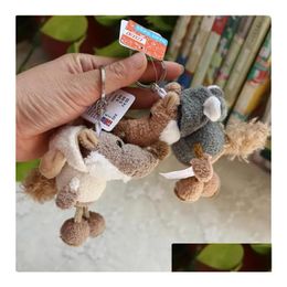 Party Favour Cute Wolf Sweater In Sheeps Clothing Pendant Fashione Keychain Creative Soft Plush Doll Birthday Christmase Gift Drop De Dhzok