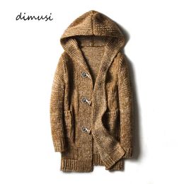 Men s Jackets DIMUSI Winter Sweaters Fashion Male Long Knitted Sweater Hooded Coats Casual Slim Fit Cardigan Clothing 231017