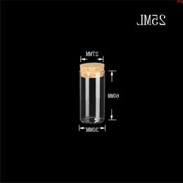 30*60mm 25ml Glass Vials Jars Test Tube With Cork Stopper Empty Transparent Clear Bottles 50pcs/lotgood qty Rnrkh