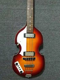 Electric Guitar Bass 4 string sunburst left-handed violin bass