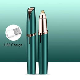 Eyebrow Trimmer USB Rechargeable Eye Brow Epilator Painless Razor Hair Remover Electric Pen for Women 231016