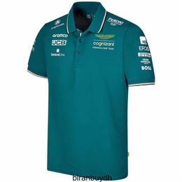 Cycling Men's T-shirts Aston Martin Aramco Cognizant F1 2023 Official Fernando Alonso Team Polo Sleeve Formula Extreme Sports2892