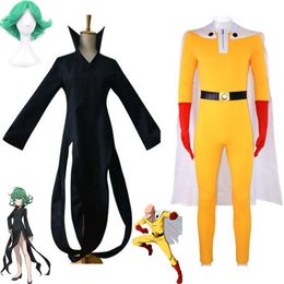 Cosplay Cosplay Anime One Punch Man Saitama Tm Senritsu No Tatsumaki Costume Halloween Japanese Black Dress Wig Jumpsuit Outfits Suit