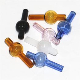 Ball OD 20mm Glass Spinning Carb Cap Smoking Universal Colorful Bubble Dome For Quartz Banger Oil Dab Rigs Nails Water Pipe