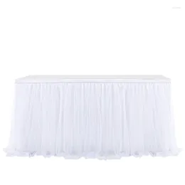 Table Skirt Tablecloths For Party Wedding Sweet Decoration El Conference Tablecloth Mesh Tables