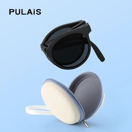 Sunglasses PULAIS Fordable Kids Sunglasses Polarizing Glasses Fashion Gift Sun Glasses Child Boy Girls Baby UV400 Protection Eyewear D8 231017