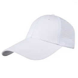 Ball Caps White Baseball Cap Breathable Mesh Snapback Casual Gorras Hip Hop Dad Hats Summer Sun Hat For Men Women Unisex