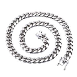 10mm Heavy Necklace Stainless Steel Miami Link Curb Cuban Chain Mens Necklace Male Party Jewellery Accessories Stylish Beautiful222M