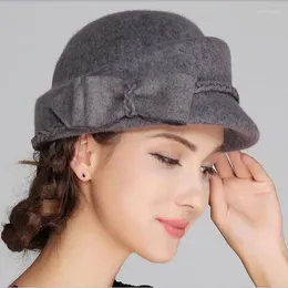 Berets Wool Beret Hat For Women Winter Warm Hats Girls 2023 Arrivals M1074