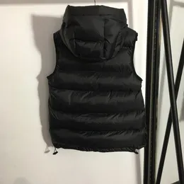 Women's Trench Coats 2023 Couple Coat Vest Hooded Cotton Jacket Warm Black Iron Label Pocket Zipper Outdoor Leisure Y2k