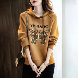 Women's Hoodies Spring Autumn For Women Harajuku Streetwear Letter Print Loose Sweatshirt Woman Casual Pullover Clothing Q72