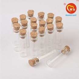2ml Mini Glass Bottles Pendants With Cork or Rubber Stopper Small Bottle Decoration Crafts Vials Jars Gift DIY 100pcsgood qty Kideh