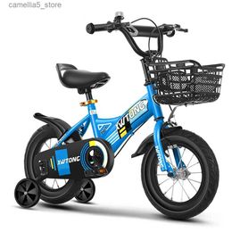 Bikes Ride-Ons 12 Inch Children Bicycle Boy Children Bicycle High Carbon Steel Lightweight Frame Smooth Bearing High Stretch Comfortable Saddle Q231017