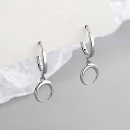 Hoop Earrings KOFSAC Simple Women's 925 Sterling Silver Vintage Trendy Moon Earring Lady Daily Wear Jewelry Girl Gifts