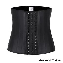 Latex Waist Trainer Corset Belly Slim Belt women Body Shaper Modeling Strap 25 Steel Boned Waist Cincher Tummy Trimmer Y200706224F