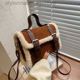 Cross Body Winter Crossbody Bags for Shoulder Bag New Lamb Plush Velvet Bag Lady Square Handbag Stylestylishhandbagsstore