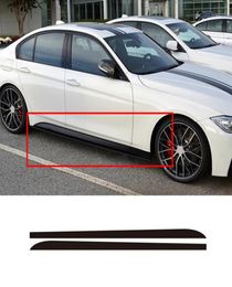 2pcs Car Decals Side Skirt Sill Stripe Body Stickers BlackCarbon Fiber Black for BMW 1 3 4 5 6 Series F30 F35 F316197313