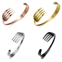 Charm Bracelets Fork Shape Bracelet Replacement Simple Style Anti-rust Bangle Black