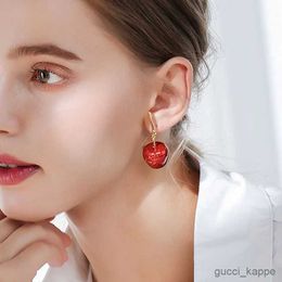 Charm Needle Red Cherry Earrings Earrings Girl Earrings Personality Forest Fruit Earrings Cute Earrings R231017