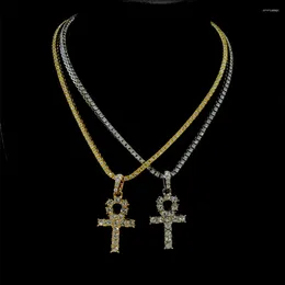 Chains Women Men Hip Hop Cross Pendant Necklace With Zircon Tennis Chain Necklaces Gift For Party Jewelry Classic Luxury Design