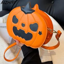 Evening Bags Halloween Pumpkin Devil Crossbody Bag Women Funny Novelty Gift Candy Treat Casual Shoulder Cell Phone Purse 231017