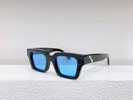 Square Sunglasses Black Blue Lens Mens Sunnies Gafas de sol Designer Sunglasses Shades Occhiali da sole UV400 Protection Eyewear