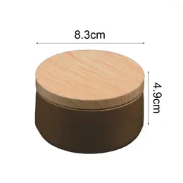 Storage Bottles Durable Box Lightweight Beautiful Reusable Wood Lid Candle Jar For Table