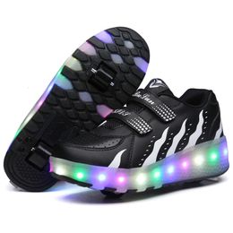 Inline Roller Skates AUTUMN children's sports roller skates DJ028 boys and girls double singlewheeled flashing lights with wheels auto 231016