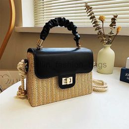 Cross Body Straw Beach Bag for Summer Pleated Handle Luxury Designer Bag Colour Crossbody Purse and Handbag Lady Bolsoscatlin_fashion_bags