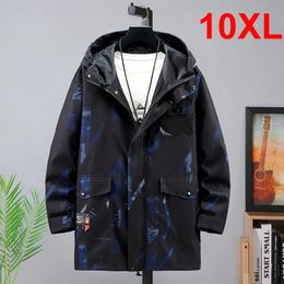 Men's Jackets 10XL Plus Size Jacket Windbreaker Men 2024 Spring s Coats Male Casual Long Big Outerwear Outdoor 231013