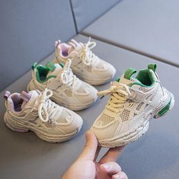 Сапоги Детская повседневная обувь Детские кроссовки для мальчиков и девочек Студенты Бег Спортивная воздушная сетка Дышащая Мягкая Удобная весна 2023 231017