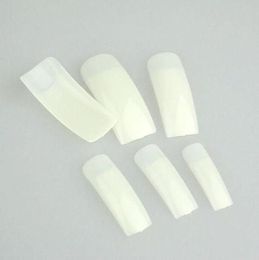 500 White Half Nail Art False Fake Nail Tips With Glue 5 bags 500pcsbag ZZ