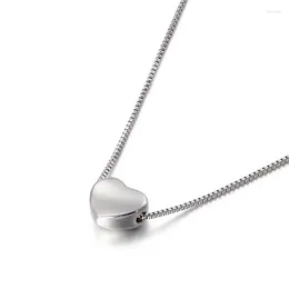 Pendant Necklaces Fashion Trendy Small Cute Heart Women Necklace Colour Gold 361L Stainless Steel Lovers Jewellery Gift Valentine's Day Present