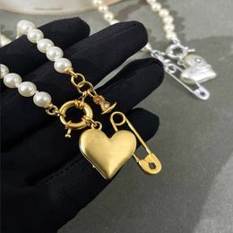 Marca de moda designer pingente colares carta viviene gargantilhas luxo feminino jóias metal pérola colar cjeweler e pulseira com caixa