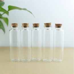 24pcs/Lot 50ml 30*100mm Glass Bottles Cork Crafts Jars Stopper Mini Transparent Empty DIY Wishing Gifthigh qualtity Uhlre Ihdas