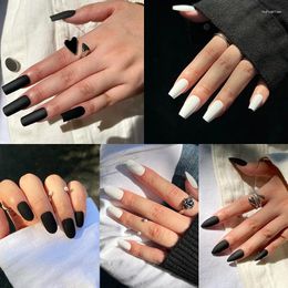 False Nails 24PCS Wearing Nail Matte Solid Color Collection Patch Advanced 2023 Design Removable Medium Length