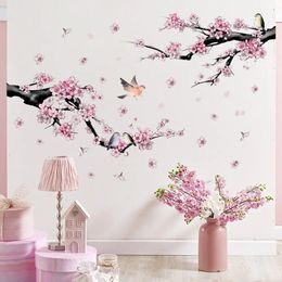 Wall Stickers Bird on Tree Branch Small House Birds Nest For Childrens Room Bedroom Study Decorative Decal Mural Home Decor 231017