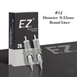 Tattoo Needles EZ Revolution Cartridge Tattoo Needles #12 0.35mm Round Liner RC1201RL RC1203RL RC1205RL RC1207RL RC1209RL 11/14/18RL 20 pcs/lot 231012