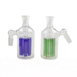 4.5" Shower Head Ash Catcher Recycler Glass Bong Dab Rig Smoking Water Pipes Bubbler Colorful Design