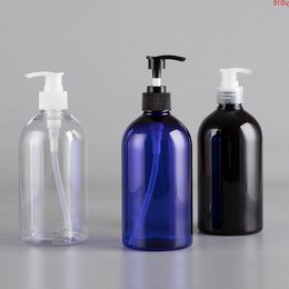 20PCS 500ml black/blue/transparent Plastic Screw pump bottle Empty cosmetics container R28 Shampoo shower gel bottles 169OZhigh qty Nrdxd