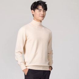 Men's Sweaters Cashmere Turtleneck Sweater Men Autumn Winter Turtle Neck Long Sleeve Solid Colours Classic Pullover Casual Man Clothes 796