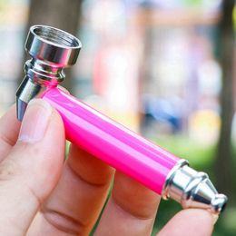 Latest Colorful Zinc Alloy Pipes Mini Style Portable Removable Innovative Filter Herb Tobacco Cigarette Holder Smoking Travel Pocket Handpipes Tube DHL