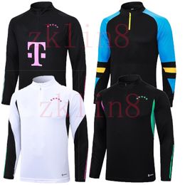 23 24 soccer jersey KANE SANE GORETZKA GNABRY camisa de futebol training KIMMICH BR Munich JOAO CANCELO Neuer 2023 2024 football Long-sleeved half-zip